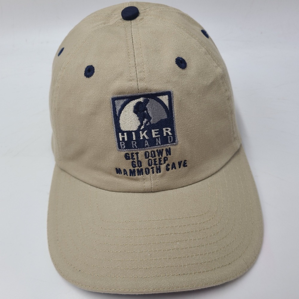 Mammoth Cave Hat Adjustable Ouray Beige Blue Hiker Brand National Park Logo Men